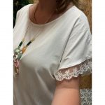 Blusa   Collar Manga Encaje