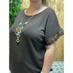 Blusa   Collar Manga Encaje