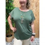 Blusa   Collar Manga Encaje