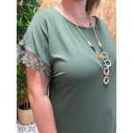 Blusa   Collar Manga Encaje