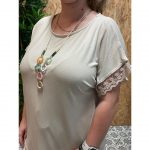 Blusa   Collar Manga Encaje