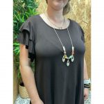 Blusa Manga Vuelos   Collar