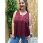 Camisa Manga Hueco con Bolsillos