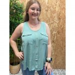 Camisa Manga Hueco con Bolsillos