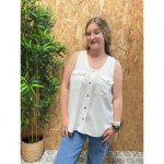 Camisa Manga Hueco con Bolsillos