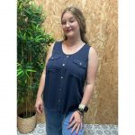 Camisa Manga Hueco con Bolsillos