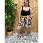 Pantalón Corto Estampado Cinto