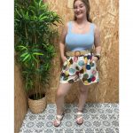 Pantalón Corto Estampado Cinto