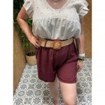 Pantalón Corto Fino   Cinto