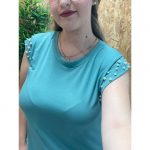 Vestido Básico Manga Hueca con Perlas