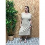 Vestido Básico Manga Hueca con Perlas