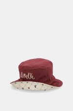 Gorro pescador reversible burdeos