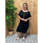 Vestido Básico Ancho   Collar