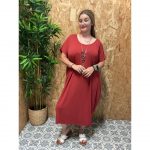 Vestido Básico Ancho   Collar