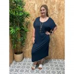 Vestido Básico Ancho   Collar
