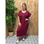 Vestido Básico Ancho   Collar