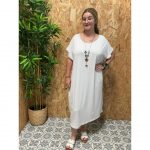 Vestido Básico Ancho   Collar