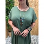 Vestido Básico Ancho   Collar