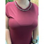 Vestido Básico Perlas en el Cuello