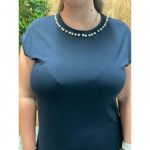 Vestido Básico Perlas en el Cuello