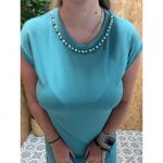 Vestido Básico Perlas en el Cuello