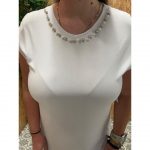 Vestido Básico Perlas en el Cuello