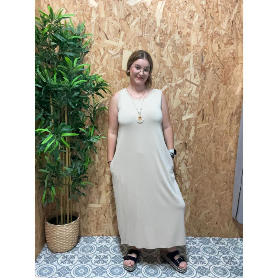 Vestido Hueco Punto   Collar