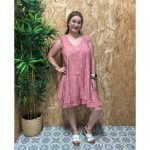 Vestidos con Vuelos Estampado Hojas