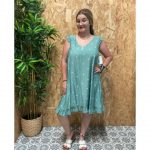 Vestidos con Vuelos Estampado Hojas