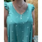 Vestidos con Vuelos Estampado Hojas