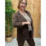 Blazer con Bolsillos detalle Botón Dorado