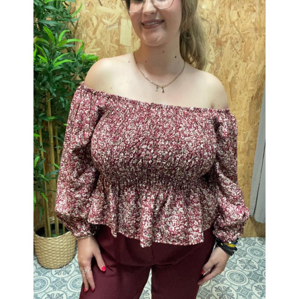 Blusa Estampado Floral Panel de Abeja