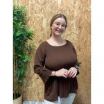 Blusa Manga 3/4 Plisada