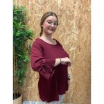 Blusa Manga 3/4 Plisada