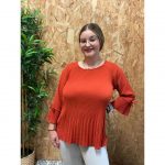 Blusa Manga 3/4 Plisada