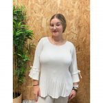 Blusa Manga 3/4 Plisada
