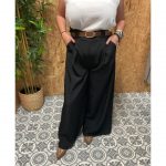 Pantalón Vestir Pata Ancha   Cinto Camel