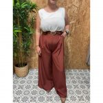 Pantalón Vestir Pata Ancha   Cinto Camel