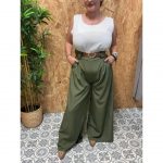 Pantalón Vestir Pata Ancha   Cinto Camel