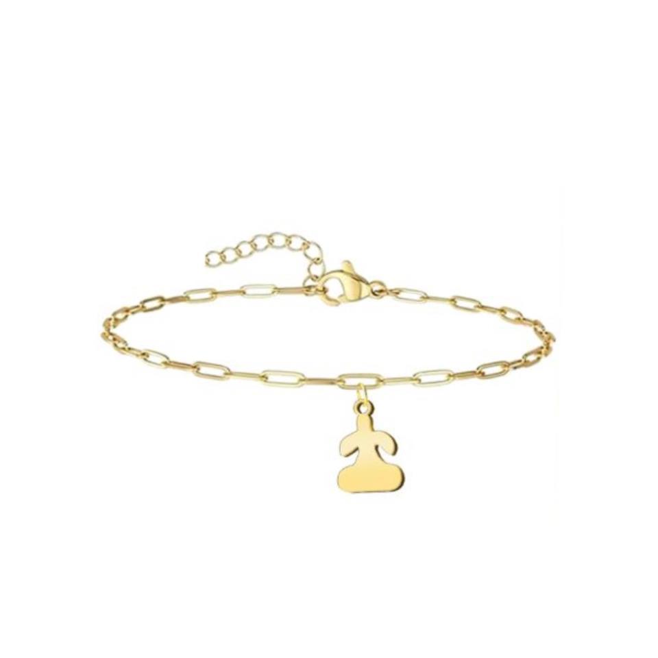 Pulsera Cadena Acero Ídolo de Tara Dorada