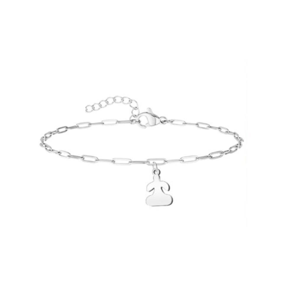 Pulsera Cadena Acero Ídolo de Tara Plateada