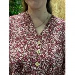 Blusa Estampada Floral Manga Recogida