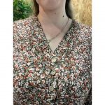 Blusa Estampada Floral Manga Recogida