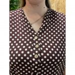 Blusa de Lunares Manga Recogida