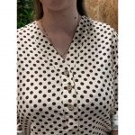 Blusa de Lunares Manga Recogida