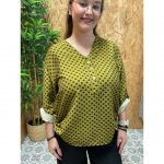 Blusa de Lunares Manga Recogida