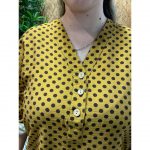 Blusa de Lunares Manga Recogida