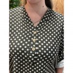 Blusa de Lunares Manga Recogida