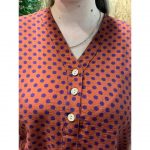 Blusa de Lunares Manga Recogida