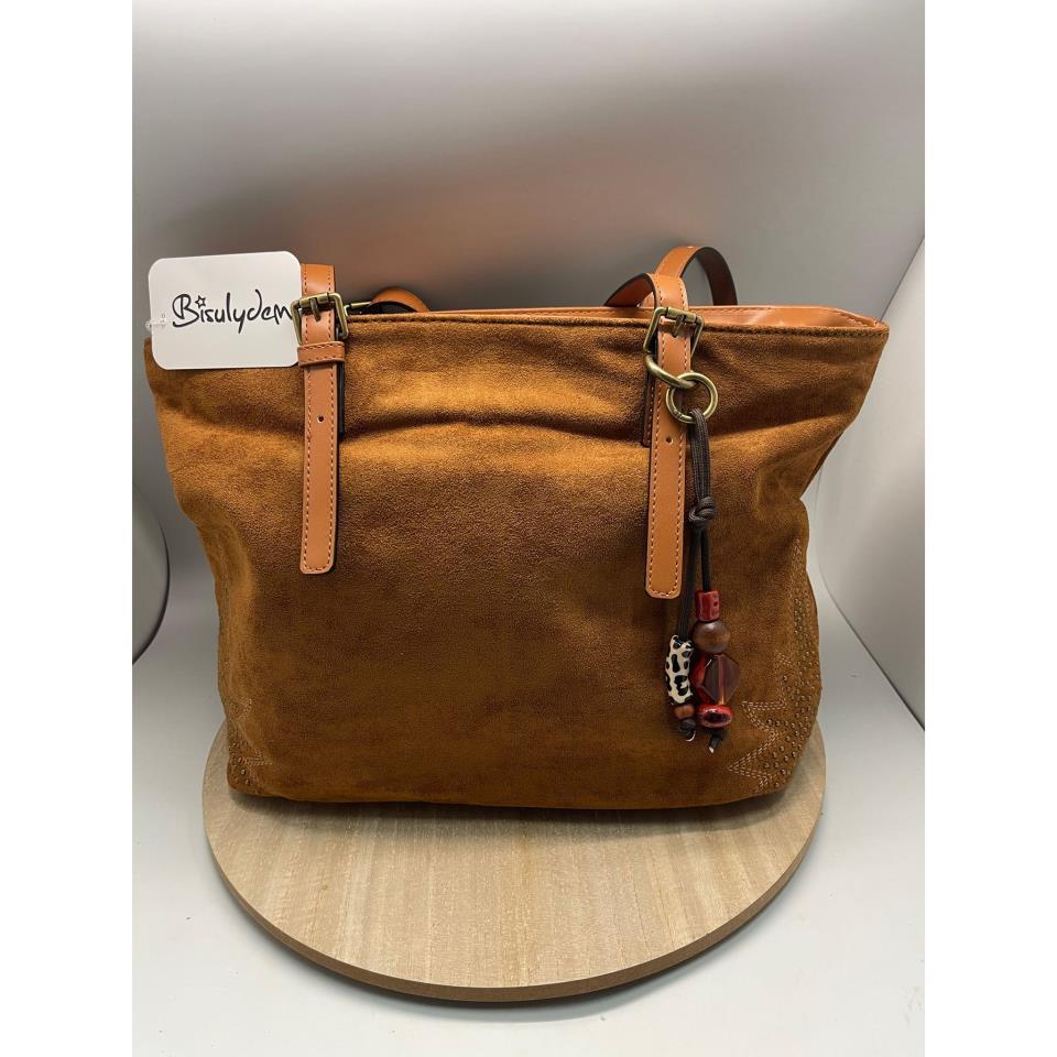 Bolso Grande Ante Detalles Dorados